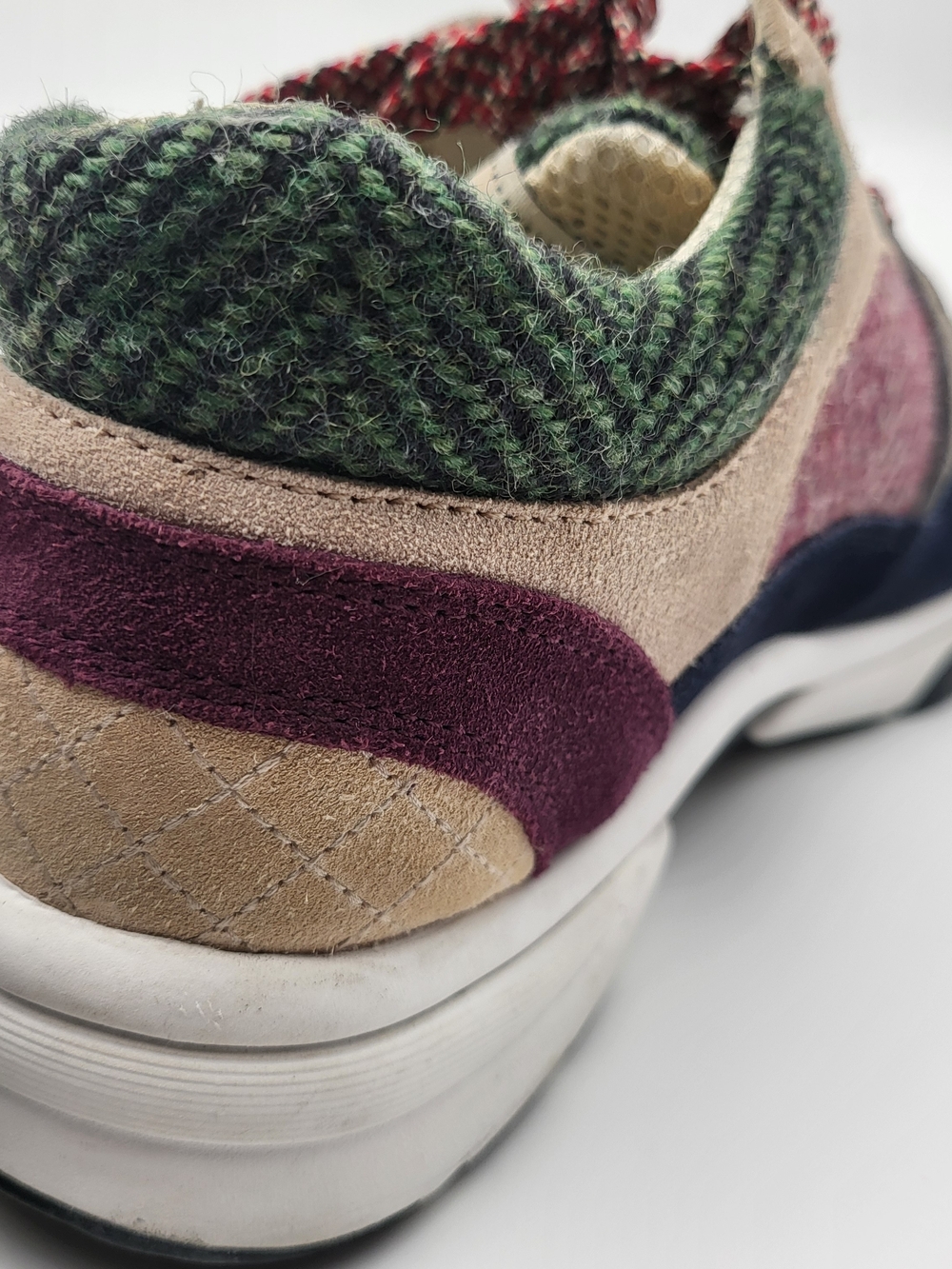Chanel Multicolored Tweed and Suede CC Low-Top Sneakers, Authentic... - Picture 12 of 14